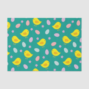Cute Easter pattern Chickens Eggs Custom color Tissue Paper