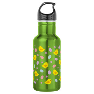 Cute Easter pattern Chickens Eggs Custom color Water Bottle
