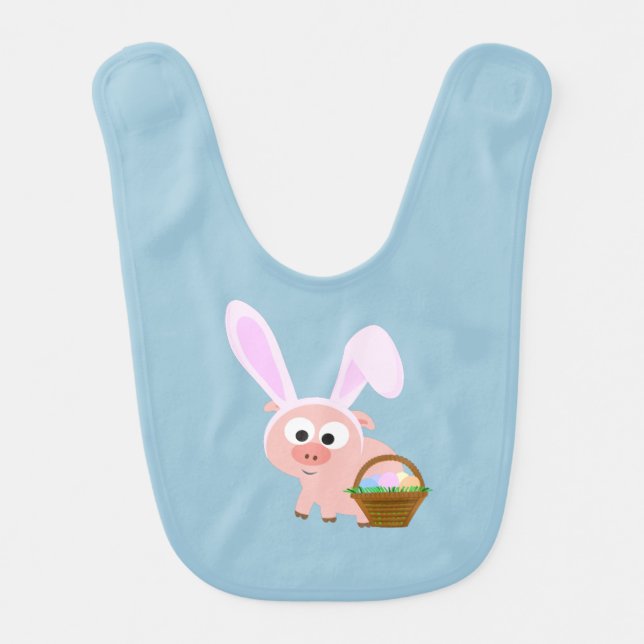 Cute Easter Pig Baby Bib (Front)
