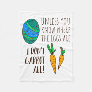 Cute Easter Pun Funny Quote Saying Doodle Cartoon Fleece Blanket
