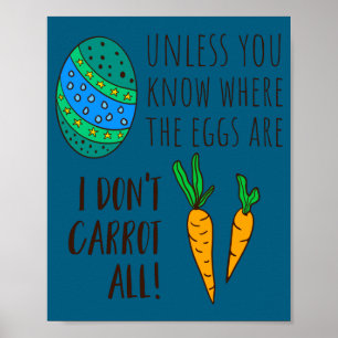 Cute easter pun funny quote saying doodle cartoon poster