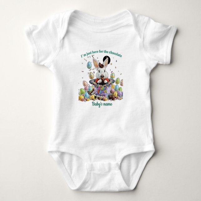Cute Easter rabbit Baby Bodysuit (Front)