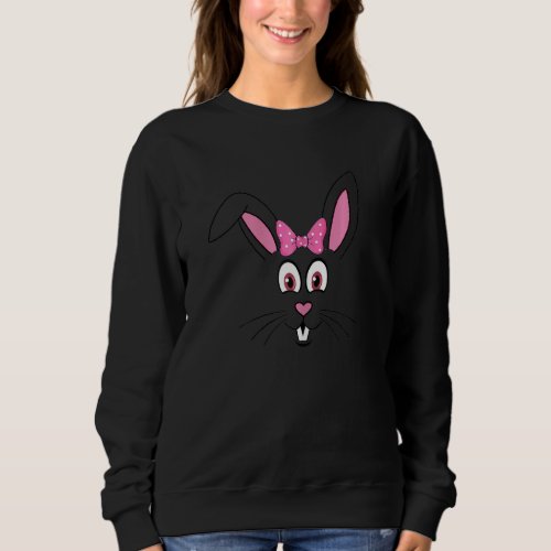 Cute Easter Rabbit Bunny Cool Stuff For Kids Girls Sweatshirt