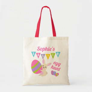 Cute Easter Rabbit Egg Hunt Tote Bag