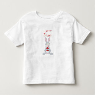Cute Easter Rabbit Red Easter Egg  Toddler T-shirt