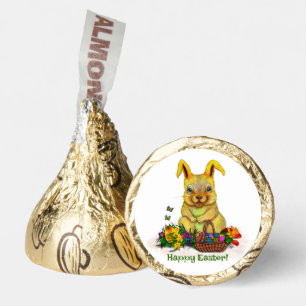 Cute Easter Rabbit with Eggs and Flowers Hershey®'s Kisses®