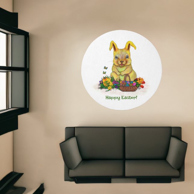 Cute Easter Rabbit with Eggs and Flowers Rug (Insitu (Indoor 1))