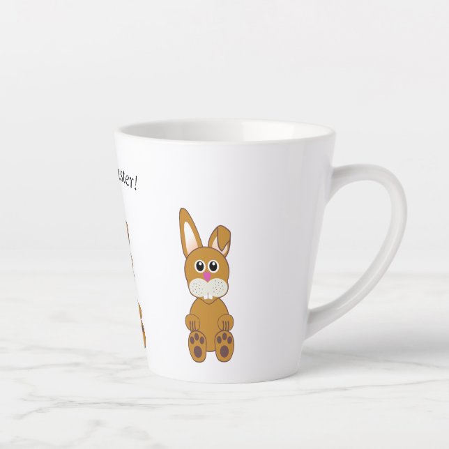 Cute Easter Rabbits Latte Mug (Right)