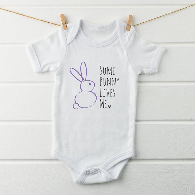Cute Easter Some Bunny Loves Me Baby Bodysuit (Creator Uploaded)