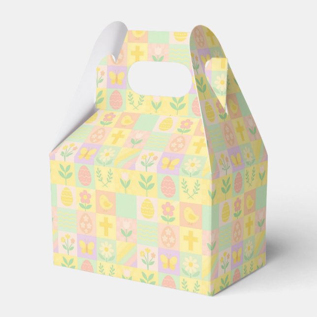 Cute Easter/spring patterned Favor Boxes (Front Side)