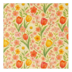 Cute Easter/spring patterned flowers Acrylic Print