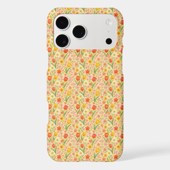 Cute Easter/spring patterned flowers Case-Mate iPhone Case (Back)
