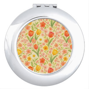 Cute Easter/spring patterned flowers Compact Mirror