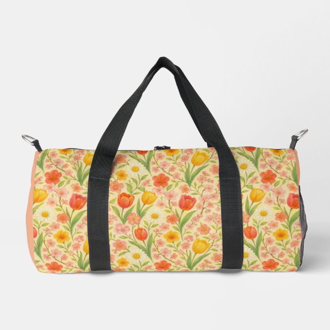 Cute Easter/spring patterned flowers Duffle Bag (Front)