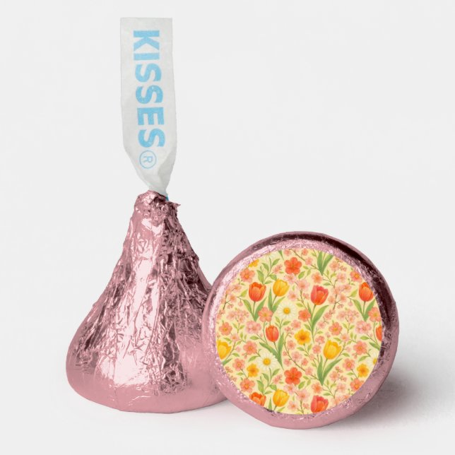 Cute Easter/spring patterned flowers Hershey®'s Kisses® (Front)