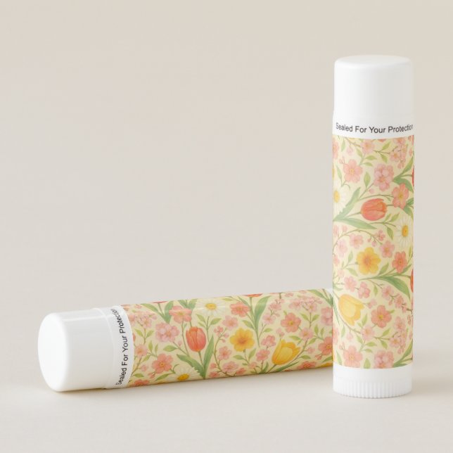 Cute Easter/spring patterned flowers Lip Balm (Front)