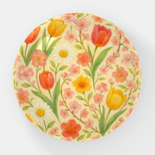 Cute Easter/spring patterned flowers Paperweight