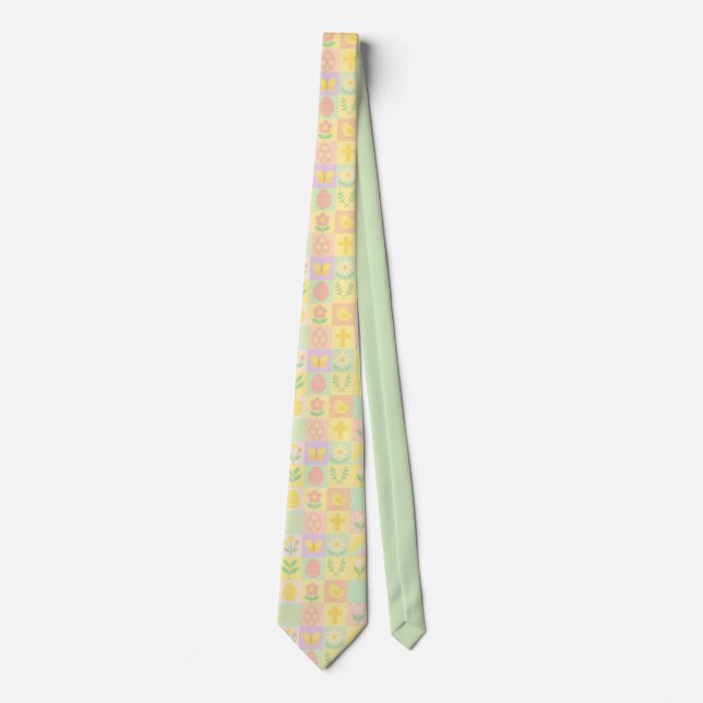 Cute Easter/spring patterned Neck Tie (Front)