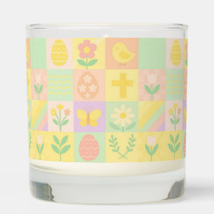 Cute Easter/spring patterned Scented Candle