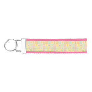 Cute Easter/spring patterned Wrist Keychain