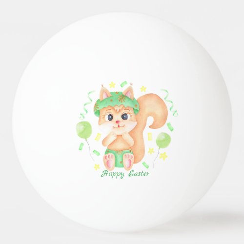 Cute Easter Squirrel for a positive mood Ping Pong Ball