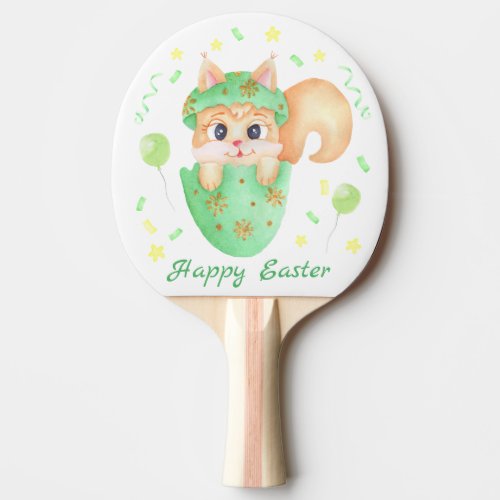 Cute Easter Squirrel for a positive mood  Ping Pong Paddle