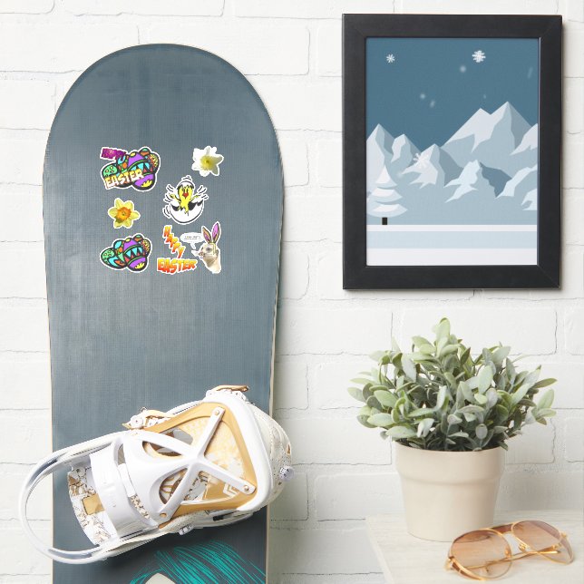 Cute Easter Sticker Set (Snowboard)