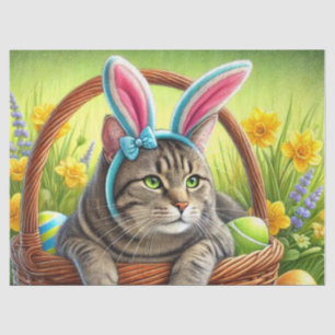 Cute Easter Tabby Cat  Tissue Paper