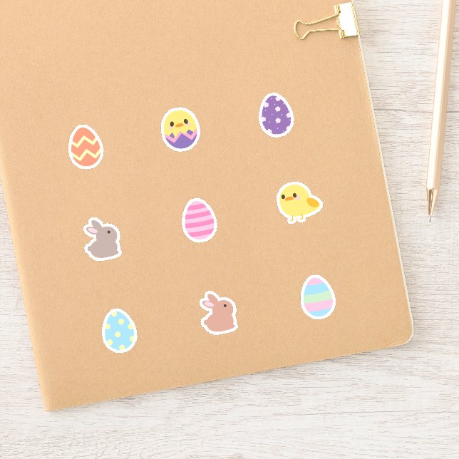 Cute Easter Themed Stickers (Notebook)