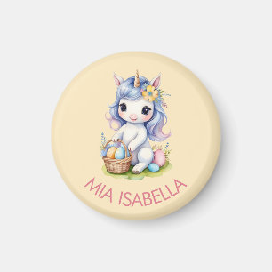 Cute Easter Unicorn Customizable Magnet