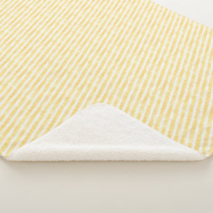 Cute Easter Yellow Stripes Sherpa Blanket