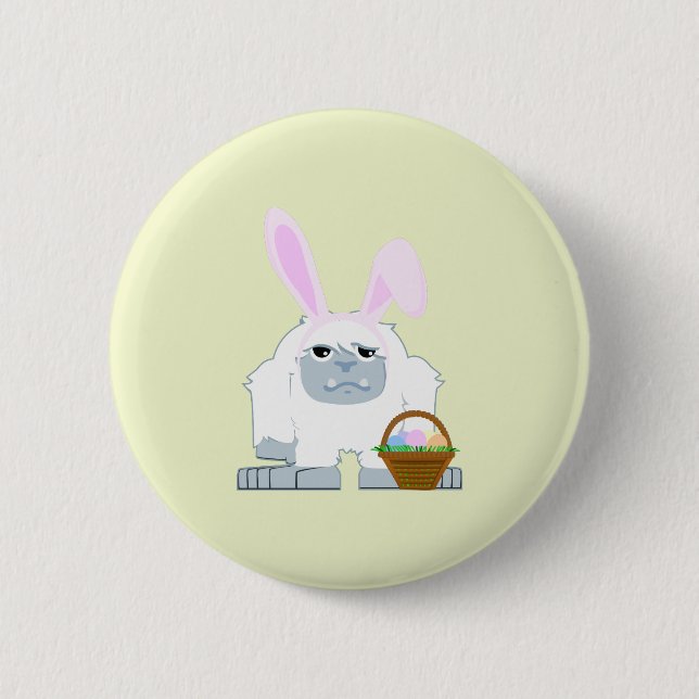 Cute Easter Yeti Button (Front)
