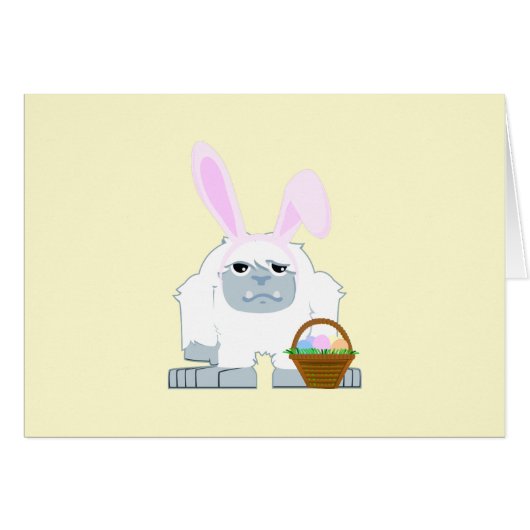 Cute Easter Yeti Cards (Front Horizontal)