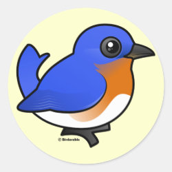 Eastern Bluebird Round Sticker