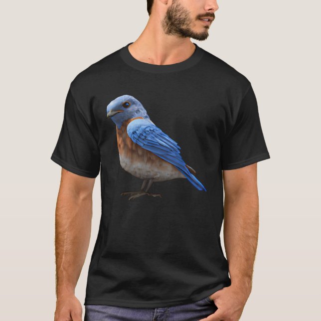 Cute Eastern Bluebird Sunset T-Shirt (Front)