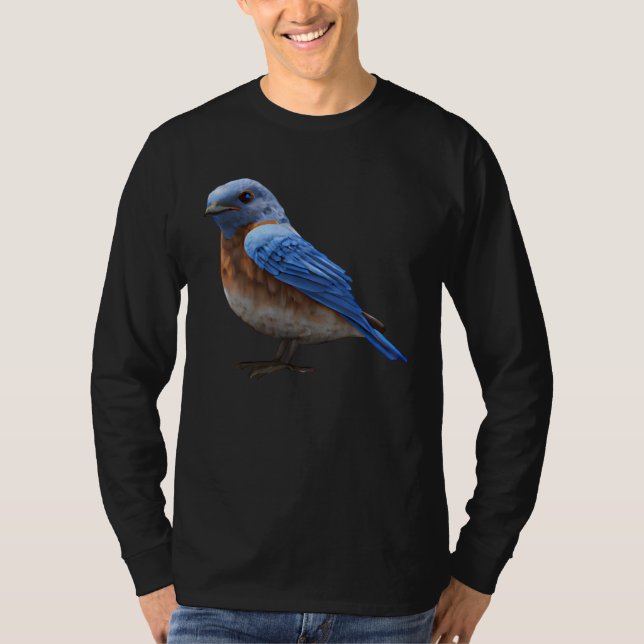 Cute Eastern Bluebird Sunset T-Shirt (Front)