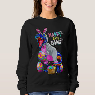 Cute Eastrawr Saurus Dino Rex Easter Bunny Egg Cos Sweatshirt