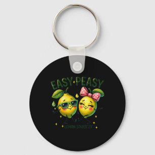Cute Easy Peasy Lemon Squeezy Hello Summer Vacatio Keychain