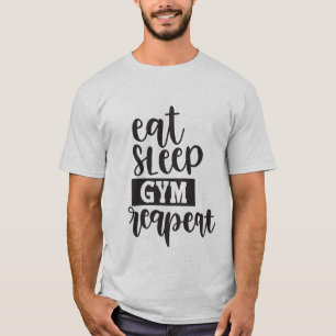 Cute eat sleep gym repeat word art T-Shirt