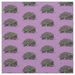 Cute echidna with bee cartoon illustration fabric