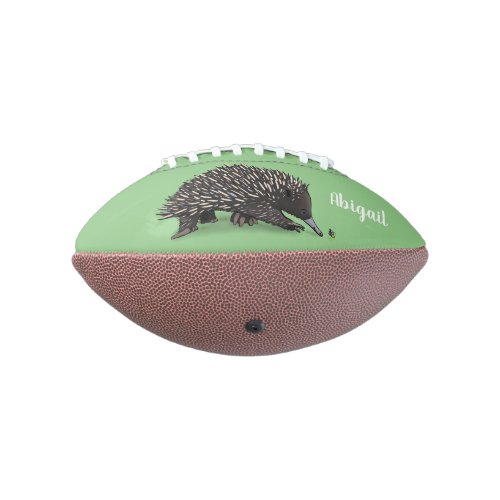 Cute echidna with bee cartoon illustration football