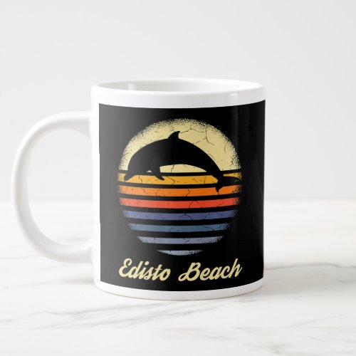 Cute Edisto Beach South Carolina SC Dolphin Lover  Giant Coffee Mug