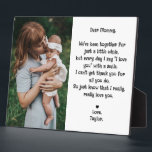 Cute Editable Dear Mommy Poem & Photo Tabletop Plaque<br><div class="desc">A custom photo gift for a new mom from their baby makes a heartfelt keepsake that celebrates the special bond between mother and child. This personalized tabletop photo plaque combines a cherished photo with a touching poem printed in a sweet, playful font on a minimalist white background. The loving message...</div>