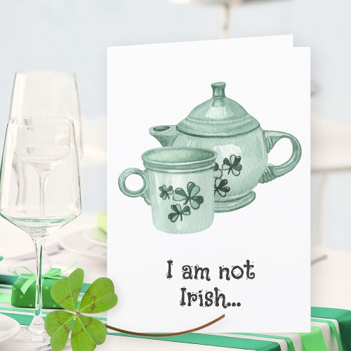 Cute Editable Irish Coffee St Patricks Day Card