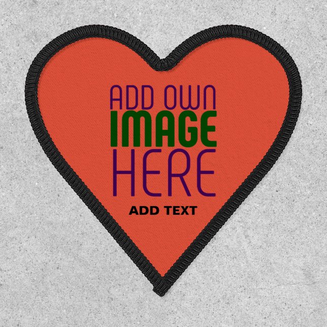 CUTE EDITABLE TOMATO RED IMAGE TEXT TEMPLATE HEART PATCH (Front)