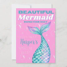 Cute Editable Under the Sea Mermaid Girl Digital