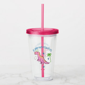 Cute Edmontosaurus Acrylic Tumbler