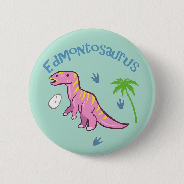 Cute Edmontosaurus Pinback Button (Front)