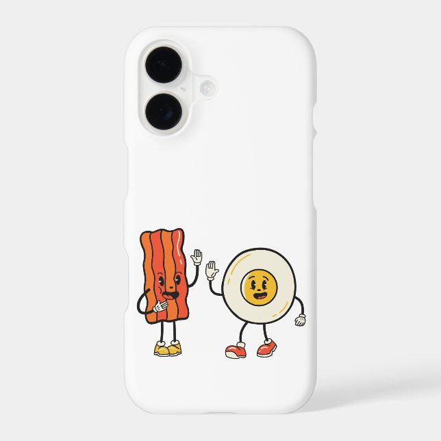 Cute Egg And Bacon Iphone Case (Back)