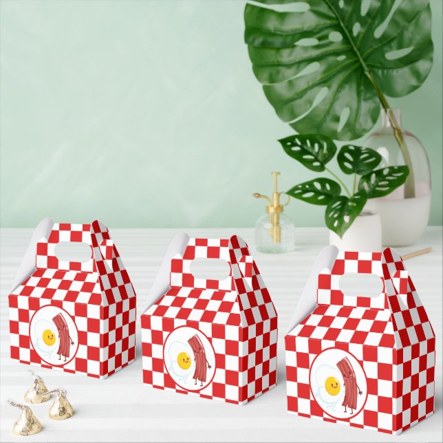 cute egg bacon Breakfast party or table Favor Boxes (Multiple)